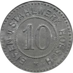 10 Pfennig - Dortmund Eisen u Stahlwerk Hoesch