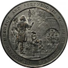 Medal - Thomason Medallic Bible Shadrach, Meshack and Abednego in the fiery furnace, #48 of 60