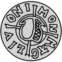 1 Pfennig - Wolter von Plettenberg and Jasper Linde Riga, one shield, bumpy bottom