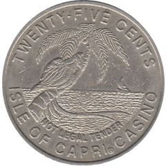 25 Cent Gaming Token - Isle of Capri Casino Bossier City, Louisiana