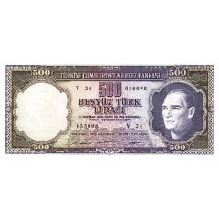 500 Lira Without `SERİ`, Violet