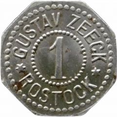 1 Pfennig - Rostock Gustav Zeeck