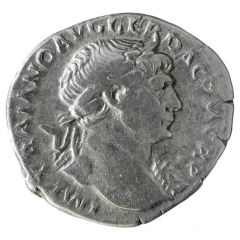 Denarius - Trajan COS V P P S P Q R OPTIMO PRINC, Pax
