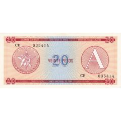 20 Pesos `A` Foreign Exchange Certificate