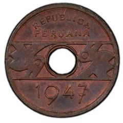 2 Centavos Pattern; with Hole