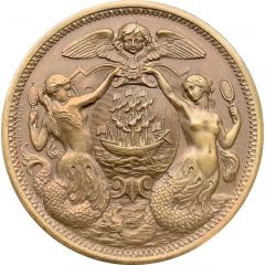 Medal - Inauguration of the protecting wall and the maritime boulevard of the beach of Dieppe