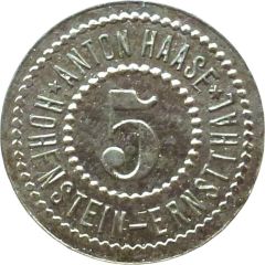 5 Pfennigs - Hohenstein-Ernstthal Anton Haase