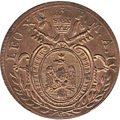 1 Quattrino Romano - Leo XII ROM.