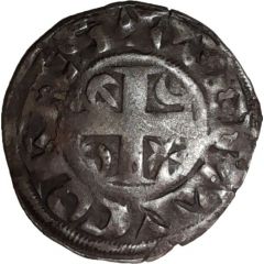 Denier with comb - Theobald IV of Champagne