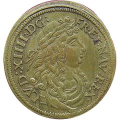 Rechenpfennig - Louis XIV Cornelius Lauffers