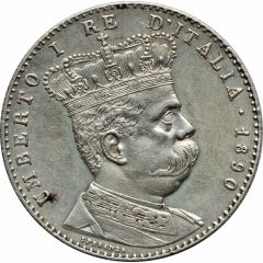 2 Lire / 4⁄10 Rial - Umberto I