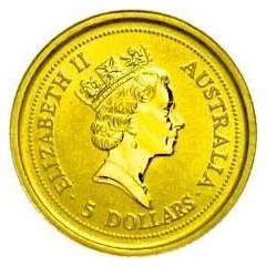 5 Dollars - Elizabeth II 3rd Portrait - Kangaroo - Gold Bullion Coin