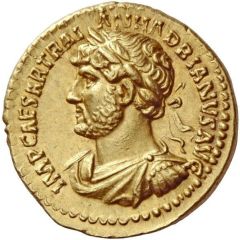Aureus - Hadrian P M TR P COS III, Roma