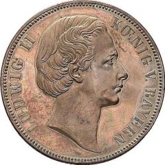 1 Vereinsthaler - Louis II Obverse Trial