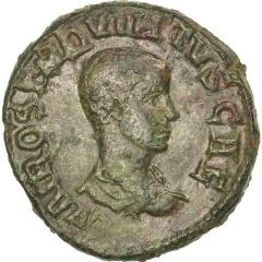 Æ26 - Hostilian P M S COL VIM, Viminacium