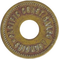 Token - Pacific Coast Sales Agencies Lucky 13, San Francisco, California