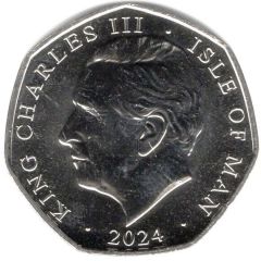 50 Pence - Charles III The First Manx Grand Prix