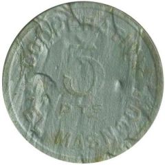 5 Pesetas - Cooperativa El Masnou