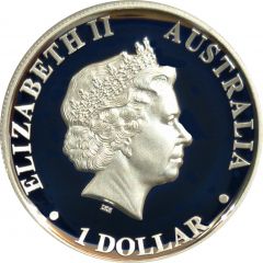 1 Dollar - Elizabeth II 4th Portrait - Kookaburra - Silver Proof - High Relief