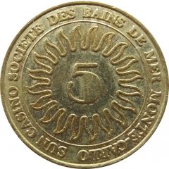 5 Francs - Casino de Monte Carlo SBM
