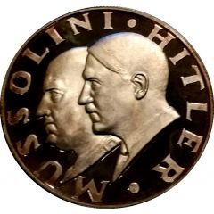 Medallion - Mussolini and Hitler Modern restrike