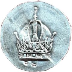 Jeton Royal crown, 2 countermarks