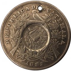 1 Peso Counterstamped coinage