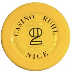 2 francs - Nice Casino Ruhl Yellow Plastic