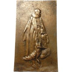 Plaquette - Woman with a turkey