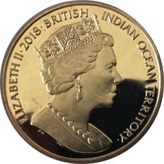 2 Pounds - Elizabeth II The Lion and the Unicorn, Gold plated