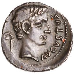 Denarius - Augustus C MARIVS C F TRO IIIVIR