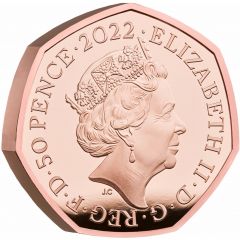 50 Pence - Elizabeth II Platinum Jubilee, Gold Proof