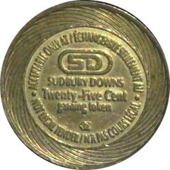 25 Cent Gaming Token - Sudbury Downs