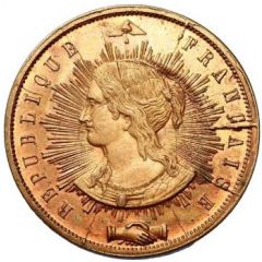10 Centimes pattern by Pillard, reverse of Moullé