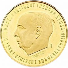 3 Ducats - 10 Years of the Federal Republic of Germany Theodor Heuss