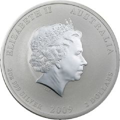2 Dollars - Elizabeth II 4th Portrait - Year of the Ox - Silver Bullion Coin