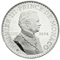 50 Francs - Rainier III Anniversary of Reign, Piedfort
