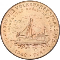 Medal - 40th anniversary of the VEB Shipyard in Stralsund