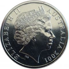 20 Cents - Elizabeth II 4th Portrait - Centenary of Federation - Norfolk Island