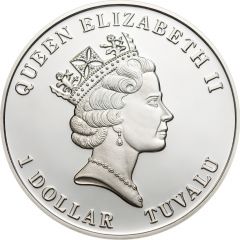 1 Dollar - Elizabeth II Pillar coral
