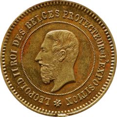 Token - Leopold II Souvenir de l`Exposition Universelle d`Anvers