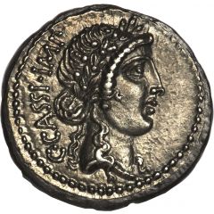 Denarius - Cassius C•CASSI•IMP / M•SERVILIVS LEG