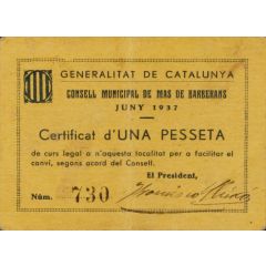 1 Peseta Mas de Barberans