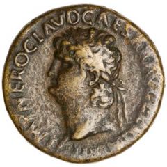Sestertius - Nero PACE P R TERRA MARIQ PARTA IANVM CLVSIT S C