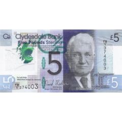 5 Pounds Clydesdale Bank - Forth Bridge 125th Anniversary