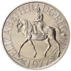 25 New Pence - Elizabeth II Silver Jubilee, Machin pattern