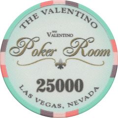 25 000 Dollar Poker Chip - The Valentino Poker Room Las Vegas, Nevada