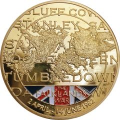 Medal Entering Stanley, Gold plated