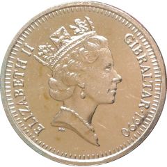 1 Pound - Elizabeth II Castle and Key