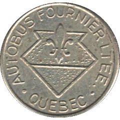 Token - Autobus Fournier LTEE Québec, White metal, 17 mm